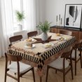 thumbnail image 6 of Western Star Brown Table Cloth Waterproof Tablecloths, Texas Stars Retro Farmhouse Buffalo Plaid Tablecloth Dining Table Cover for Kitchen Party Tabletop Outdoor, Rectangle Tablecloth 52x70 Inch, 6 of 9