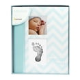 thumbnail image 4 of Pearhead Chevron Baby Book and Clean Touch Ink Pad, Teal Blue, 4 of 7