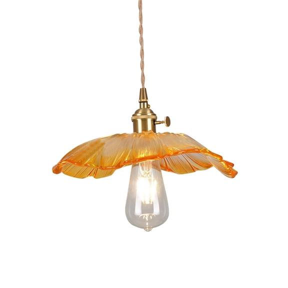 Flower Glass LED Pendant Lamp Lighting Fixtures Energy Efficient Indoor Chandelier Hanging Light