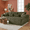 Right-Facing+Olive Green, variant on 108" L Shaped Modular Sectional Boneless Couches Sofa, Cloud Comfy Deep Seat Corduroy Couch with Chaise, No Assembly Required, White Right Facing