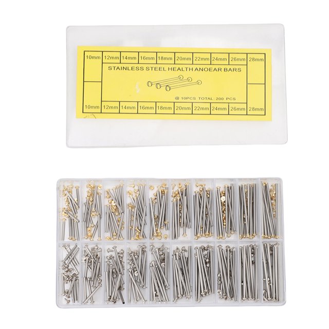 Watch Strap Pressure Bars, Tube Friction Pin Pressure Bars 10 Sizes 200 Pcs Repair Tools for Watchmakers