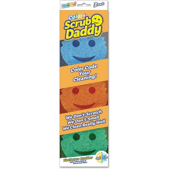 Scrub Daddy Scrub Sponge - Non-Scratch, Multicolor - 3 Pack
