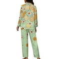 thumbnail image 5 of Kuiaobaty Daisy Flower Print Pajamas Women's Long Sleeve Sleepwear Soft Button Down Loungewear Pjs Set, L, 5 of 7