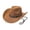 105#Brown, variant on Wide Brim Windproof Western Cowboy Hat,Soft Deformation Resistant Sun Shade Cap,Adjustable Anti Drop Stylish Headwear for Outdoor Travel Camping Music Festival Daily UV Protection Fashion Matching