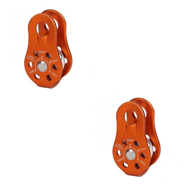 Greeniant Polea lateral fija Cojinete de bolas de servicio pesado Equipo de equipo de escalada Hardware Naranja 2piezas Greeniant CBP352490