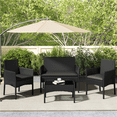 thumbnail image 3 of Renwick 4-Piece Outdoor Reception Set with Sofas and Coffee Table, Black/Gray, 3 of 10