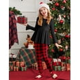 thumbnail image 6 of Arshiner Girls 2 Piece Clothing Set Floral Ruffle Hem Bell Sleeve Top and Leggings Fall Winter Outfits, 6 of 6