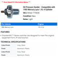 thumbnail image 2 of Oil Pressure Sender - Compatible with 1985 Mercury Lynx 1.9L 4-Cylinder, 2 of 2