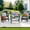 Gray, variant on Ovios 4 Pieces Patio Furniture Outdoor Sectional Set Modern High Back All Weather Wicker Conversation Set with Coffee Table for Garden, Backyard, Black