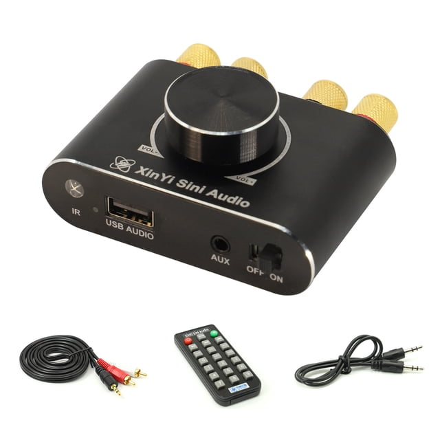 Riwcyla X15H 15W Stereo Amplifier Board 12/24V Speaker Audio Amplifier BT 3.5mm AUX USB U,disk Input Amplification Module Support Sinilink APP and Remote Controller Control