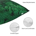 thumbnail image 3 of Fuzoiu Green Leave Fern Print Square Pillow Cover,Hidden Zipper Design,Luxury Square Pillow Case, Throw Pillow,Couch Cushion-22"x22", 3 of 7