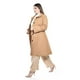 thumbnail image 2 of Abrigo recto con botones frontales Roman Fashion /Tallas Extras, 3014 (Cafe) cafe 42, 2 of 6