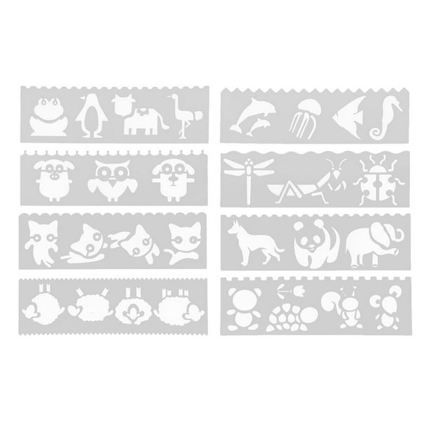 Plantillas Para Pintura Artesanal De 20 Piezas, Plantillas De Dibujo Plantillas Creativas Huecas Con Patron En Relieve Para Album De Recortes Tela