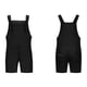 thumbnail image 4 of Gibobby Mono Ajustado de Verano Mono Tamaño Jumper Mujer Algodón Suelto Casual Lino Pantalones cortos grandes Mono de mujer(Negro， S), 4 of 4
