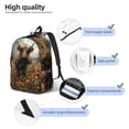 thumbnail image 5 of Balery Grassland Sunflower Cow Vintage Canvas Backpack for Men and Women - Large Capacity, Durable Travel Laptop Bag for School, Work, Hiking, and Outdoor Activities-Small, 5 of 7