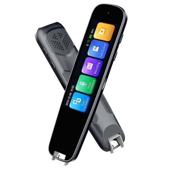 Scan Translator Pen,Offline Translation,Digital Reading Pen with 112 Language, Traductor de Idiomas, Smart Pen for Dyslexia Kids Adult, Instant Voice Translator for Study, Travel, Business