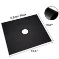 thumbnail image 4 of 5pcs Practical Stove Burner Covers Durable Gas Range Protector Reusable Hob Stovetop Liners Clean Mat Pad (Black, 27x27x, 4 of 8