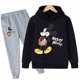 thumbnail image 3 of Conjunto de 2 piezas de sudadera con capucha y pantalones largos de manga larga con estampado de Mickey y Minnie Mouse para niñas, ropa deportiva informal para niñas, 3 of 5