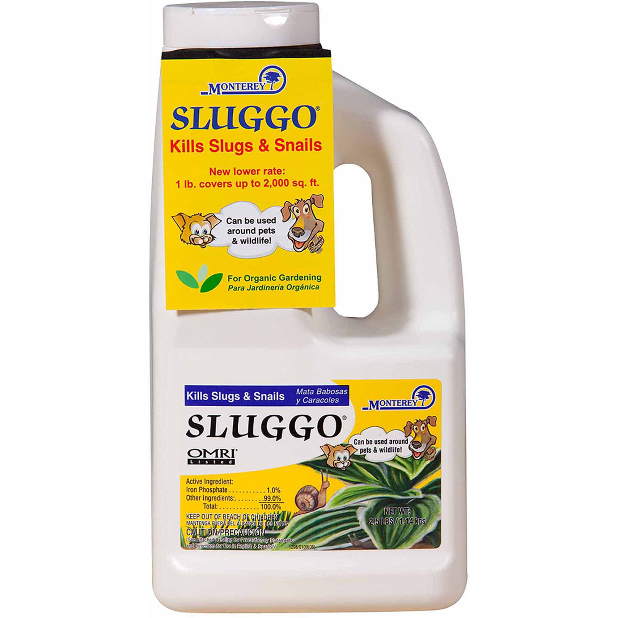 Sluggo Pet & Wildlife Safe Slug and Snail Killer, 2.5 lbs