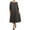 Charcoal, variant on Women's Plus size Jersey Knit A-Line Dress 3/4 Sleeve Casual Midi Dress