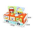thumbnail image 3 of 2x Caja de pañuelos de peluche para bebés Juguete sensorial para niños Niños recién nacidos, 3 of 9