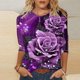 thumbnail image 1 of Camisetas Sentuca para mujer con Alzheimer (2024), camisetas gráficas, blusas de manga 3/4, moradas, talla XXL, 1 of 4