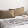thumbnail image 2 of Lorviah 2 Pack King Pillowcases 20"x36", Premium Cotton Ultra Soft & Breathable Pillow Cases with Envelope Closure, Taupe, 2 of 6