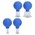 thumbnail image 2 of 4Pcs Silicone Glass Cupping Therapy Set Massage Vacuum Cupping Cups Kit for for Face Leg Arm Back ShoulderBlue, 2 of 9