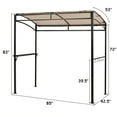 thumbnail image 3 of Gymax 7'x4.5' Grill Gazebo Outdoor Patio Garden BBQ Canopy Shelter Storage Hook Beige, 3 of 10