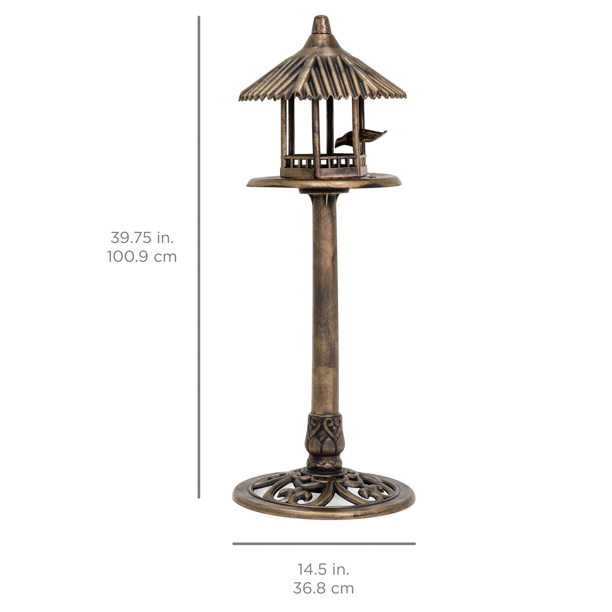 Best Choice Products Standing Pedestal Bird Feeder Outdoor Decor