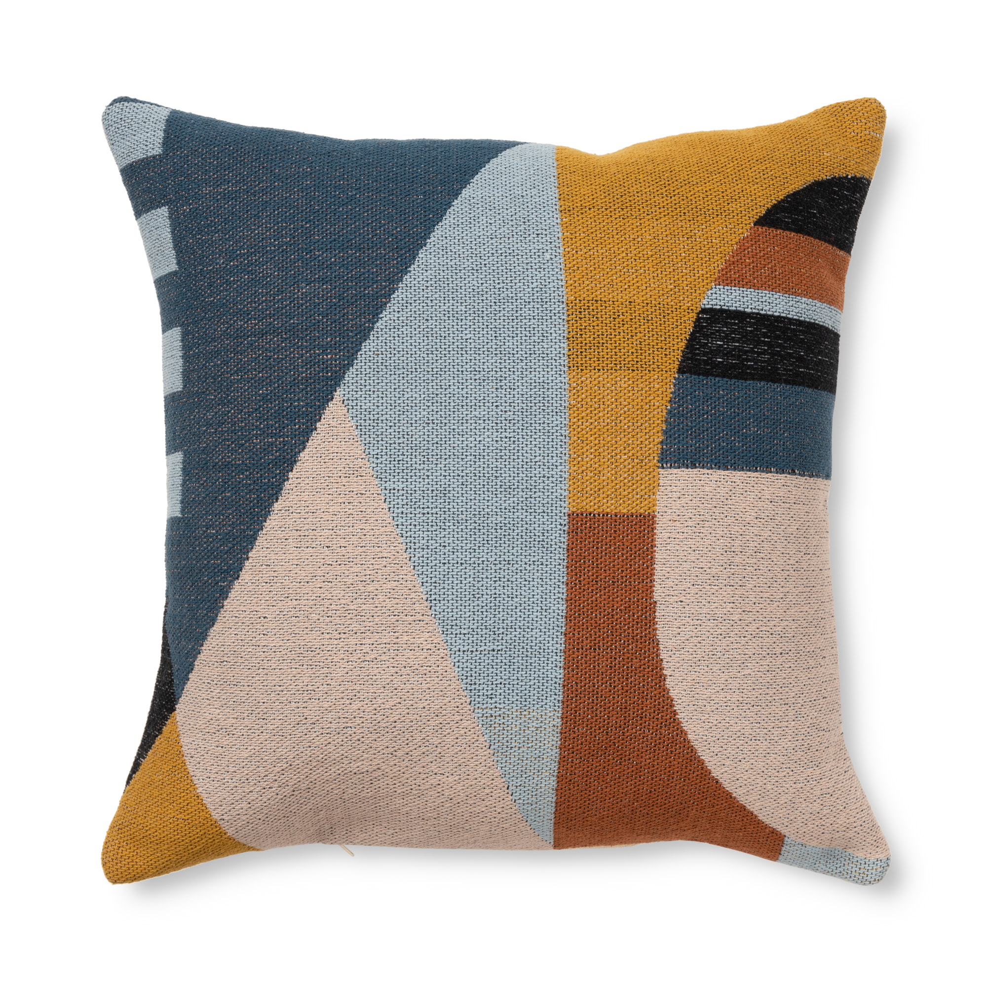Mainstays Modern Throw Pillow, Geo Face, Multi, 18" Square, 1 per Pack