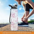 thumbnail image 6 of Pink Cartoon Bird 1000ml Tritan Sport Bottle Straw LeakProof Food-Grade Portable Wide Handle, 6 of 7