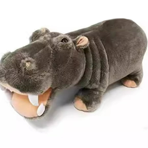 SUTENGDA Christmas Gifts Simulated Hippopotamus Plush Toy，Creative Decorative Gift Ornaments Grey