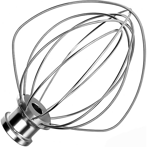 KN256WW Dishwasher Safe Whisk Attachment Stainless Steel 6 Wire Whip Fits KitchenAid 6 Quart Bowl Lift Stand Mixer for Egg Heavy Cream Beater, Cakes Mayonnaise