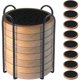 thumbnail image 1 of wonima44 Wood Coasters for Drinks Set of 8, Absorbent Coaster, Drinks Coasters for Coffee Tabletop Protection, Non-Slip, Non-Stick, Suitable for Kinds of Cups Wooden Table Drink, 4.3 Inch Black, 1 of 1