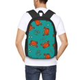 thumbnail image 4 of Balery Colorful Crab Mochila para hombre y mujer - Tela Oxford 600D resistente - Gran capacidad, resistente al agua, ideal para la escuela, viajes y senderismo, 4 of 6