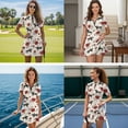 thumbnail image 2 of Binienty Equestrian Rose His and Hers Matching Golf Outfit Set Quick Dry 1/4 Zip Men's Short Sleeve Shirt & Women's Skort, Summer Athletic Wear for Golf, Tennis, Pickleball, 2 of 7
