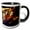 Black/White, variant on 3drose, Tiger, 11oz Two-tone Yellow Mug