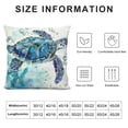 thumbnail image 5 of Leisuo Sea Turtle Throw Pillow Cover Summer Ocean Beach Theme Decor Cushion Case Super Soft Marine Animals Decorative Pillow Covers for Home Sofa Couch, 5 of 5