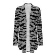 thumbnail image 3 of Hunpta Halloween Long Cardigans for Women, Bat Long Sleeve Cardigan for Women Halloween Bat Pattern Open Front Cardigan Lightweight Cardigans, Cardigan Sweaters for Women Z11 Grey, 3 of 5