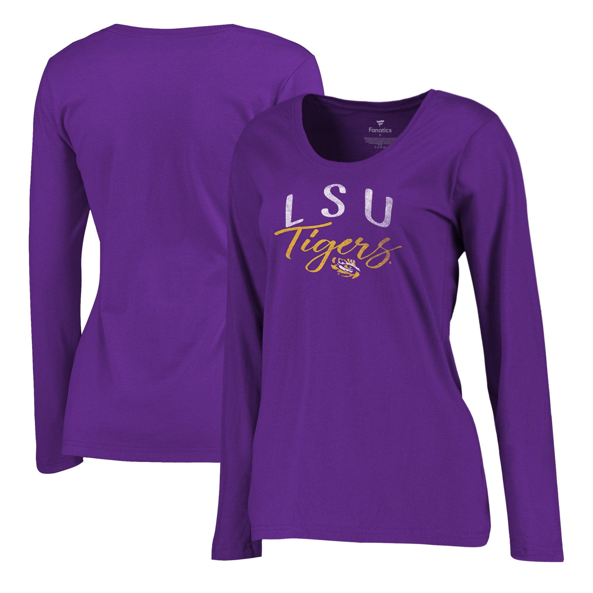 LSU Tigers Fanatics Branded Women's Plus Size Graceful Long Sleeve T