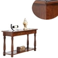 thumbnail image 2 of Traditional Style Wooden Console Table, Brown, 2 of 3