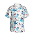 thumbnail image 2 of Daiia Party Shark Cute Hawaiian Shirt for Men Gentle Cotton Regular Short Sleeve Casual-3X-Large, 2 of 9