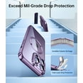 thumbnail image 6 of JUESHITUO Magnetic Clear for iPhone 14 Pro Max Case with Full Camera Protection, No.1 Strong N52 Magnets, for iPhone 14 Pro Max Case,6.7"-Deep Purple, 6 of 7