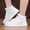 White, variant on Men's & Women's Sneakers - Mid-Top Lace-Up Casual Shoes with Cushioned Sole, - Walking, Jogging & Casual Attire - Upper & Cushioning (Unisex) - Hand Washable), Women Shoes