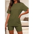 thumbnail image 2 of PRETTYGARDEN Women's Two Piece Matching Lounge Sets Summer Casual Tops Short Sleeve Shirts Shorts Travel Airport Outfits, 2 of 7