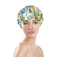 thumbnail image 2 of KLL Colorful Fruits Pattern Shower Cap & Bath Cap for Women,Reversible Oversized Waterproof Shower Caps for all Hair Lengths,Elastic Reusable Bathing Hair Cap, 2 of 7