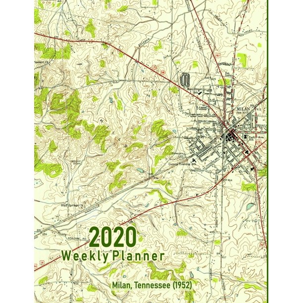 2020 Weekly Planner Milan, Tennessee (1952) Vintage Topo Map Cover