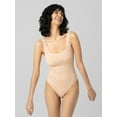 thumbnail image 5 of No Boundaries Women's Seamless Smoothing Rib Square Neck Bodysuit, Sizes XS-XXXL, 5 of 5