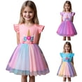 thumbnail image 6 of XZNPDUCQ Girls Dress, Soft Twirly Stretchy Casual Ruffle Daily Dress for Toddler/Little/Big Kid Girls Clothing Summer Beach Princess Dress (5-6 Years,Light Pink), 6 of 9